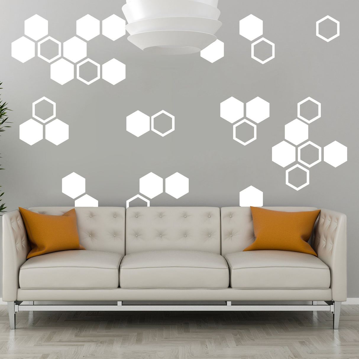 50x Glow In Dark Honeycomb Wall Decals Decor - Nigh Light Geometric Hexagon Stickers