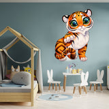 Cute Tiger Wall Sticker - Baby Kid Toddler Little Animal Decoration Decal