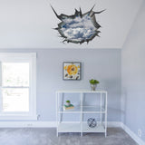3d Ceiling Sticker - Blue Sky Porthole Decoration Wall Decal For Bedroom