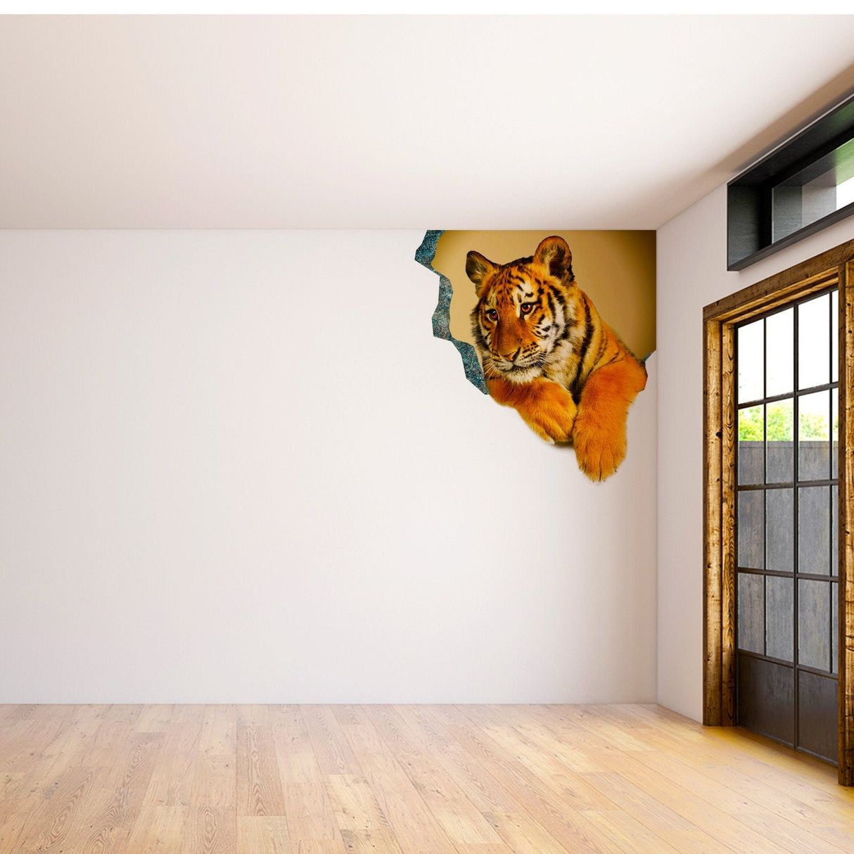 3D tiigri kleebis – tiigri illuminaatori kaunistuse seinakleebis magamistoas