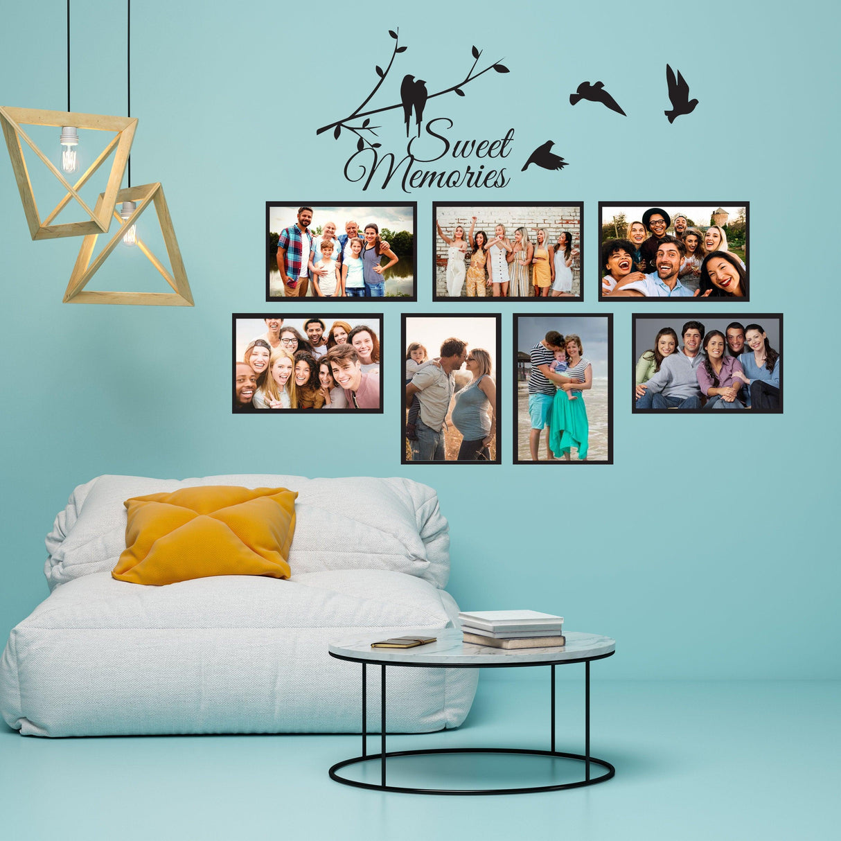 Picture Frames Family Wall Decal - Photo Quote Saying Vinyl Sticker For Room Decor - Decords