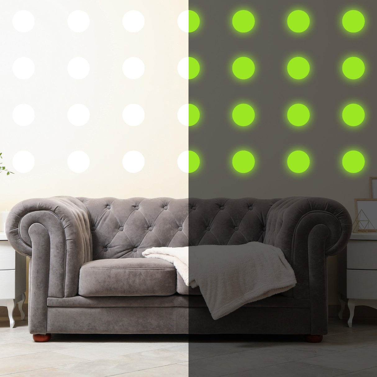 40x Glow In Dark Dots Wall Stickers - Luminous Ceiling Sticker Decals - Decords