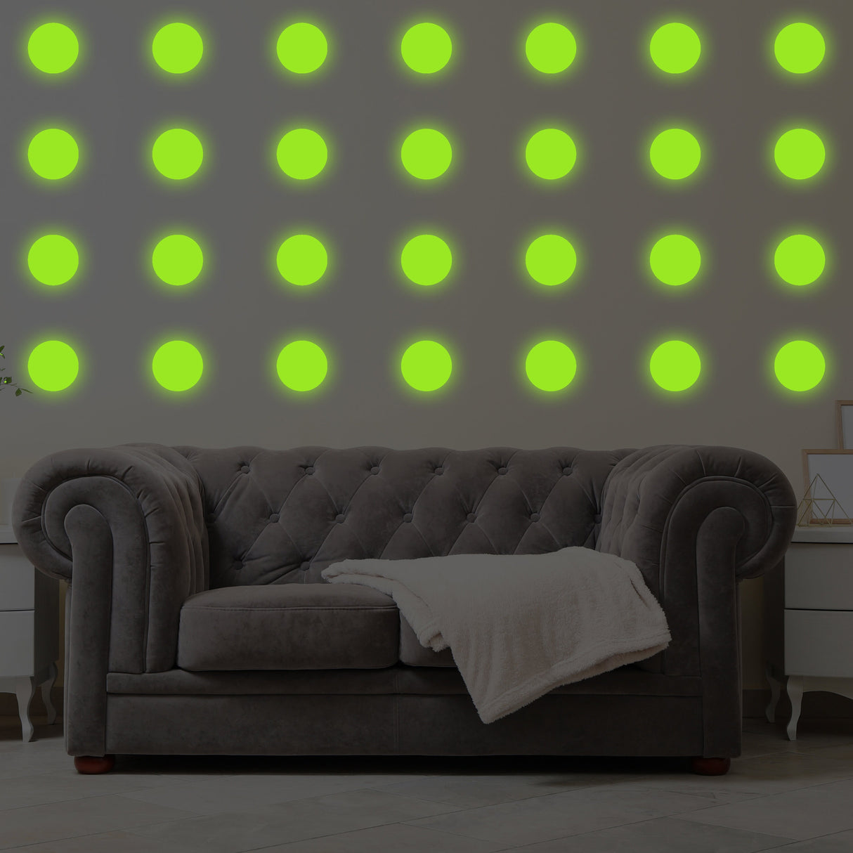 40x Glow In Dark Dots Wall Stickers - Luminous Ceiling Sticker Decals