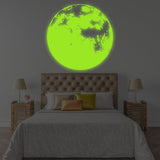 Glow In Dark Moon Wall Decor Decal - Nigh Light Full Large Sticker For Nursery Baby Kids Room - Decords