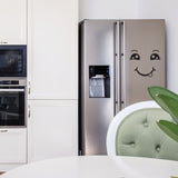 Refrigerator Happy Face Decal - Happy Chef Smile Fridge Door Vinyl Sticker For Kitchen