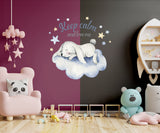 Beebi lasteaia seinakaunistusega kleebis – Cloud Moon Star unistuste kaunistusloomade kleebis tüdrukute toa jaoks