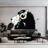 Thinking Lion Sticker - Inspired by Banksy Art Vinyl Dj Baksy Wall Decal