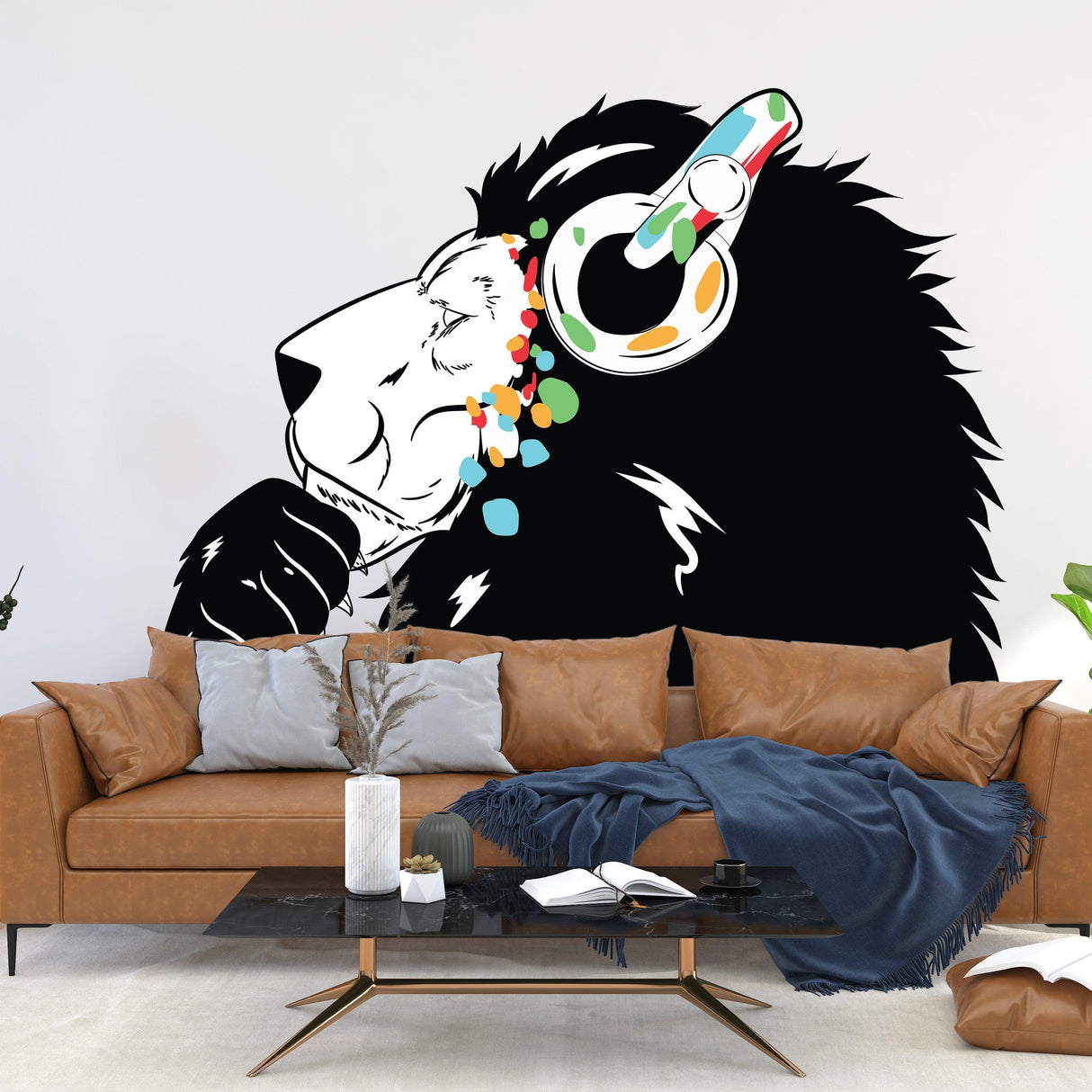 Lion Wall Sticker - Lions Head Decal - Decords