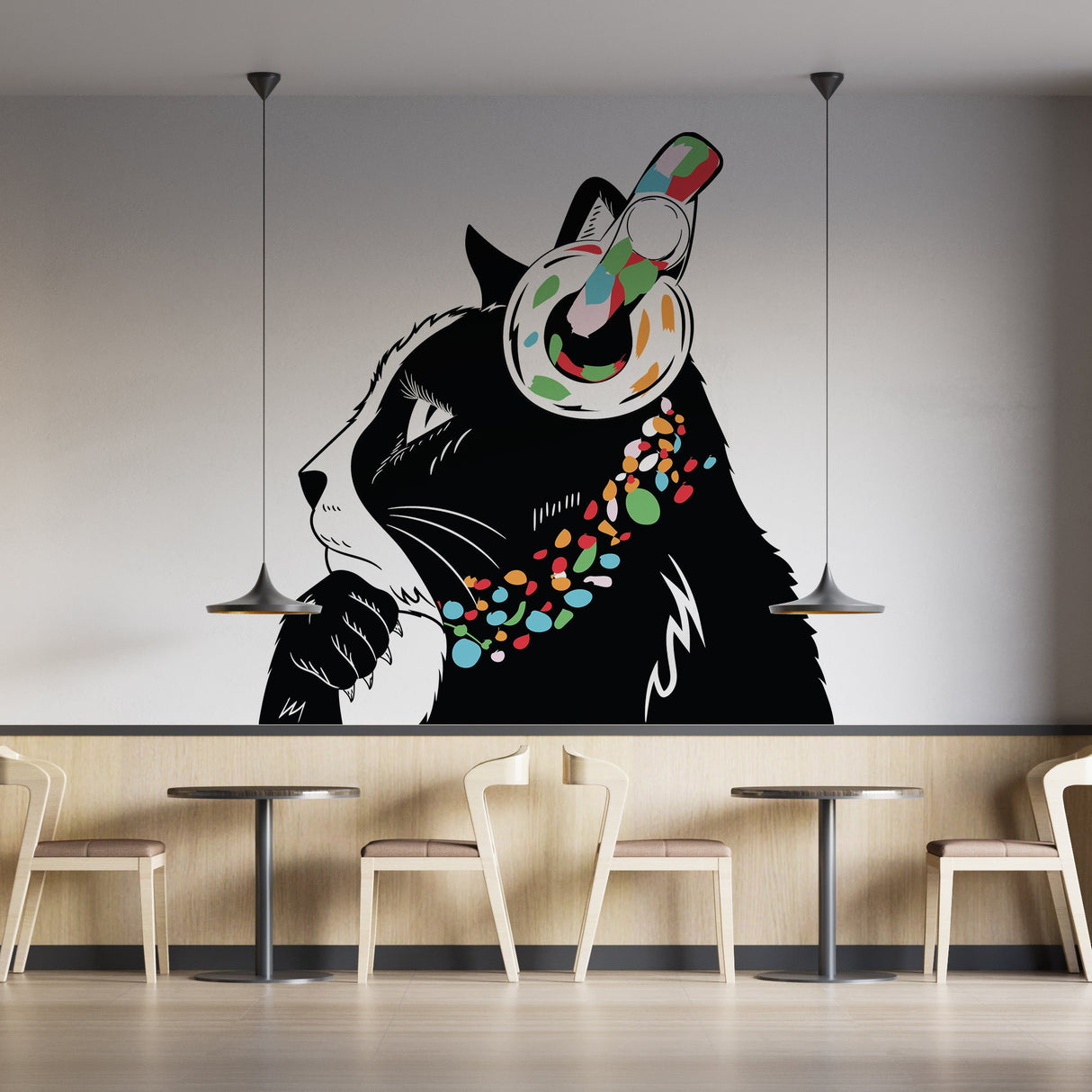 Kassi kõrvaklappide kleebised – inspireeritud Banksy Graffiti seinakleebist