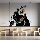 Thinking Cat Sticker - Inspired by Banksy Art Vinyl Dj Baksy Wall Decal