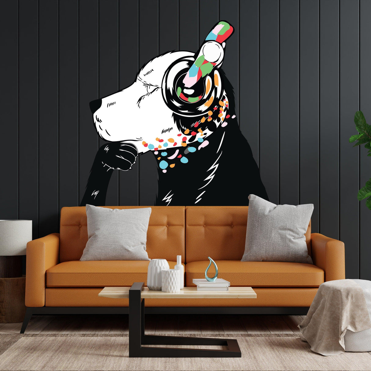 Thinking Dog  Sticker - Inspired by Banksy Art Vinyl Dj Baksy Wall Decal - Decords