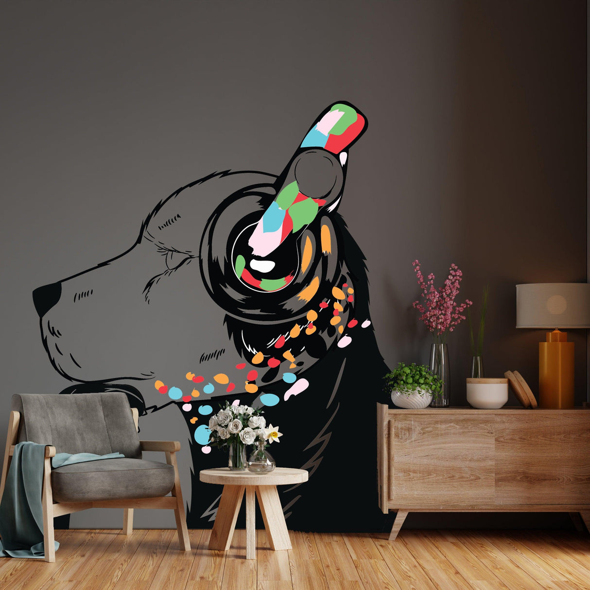 Dog Wall Sticker - Puppy Head Decal - Decords