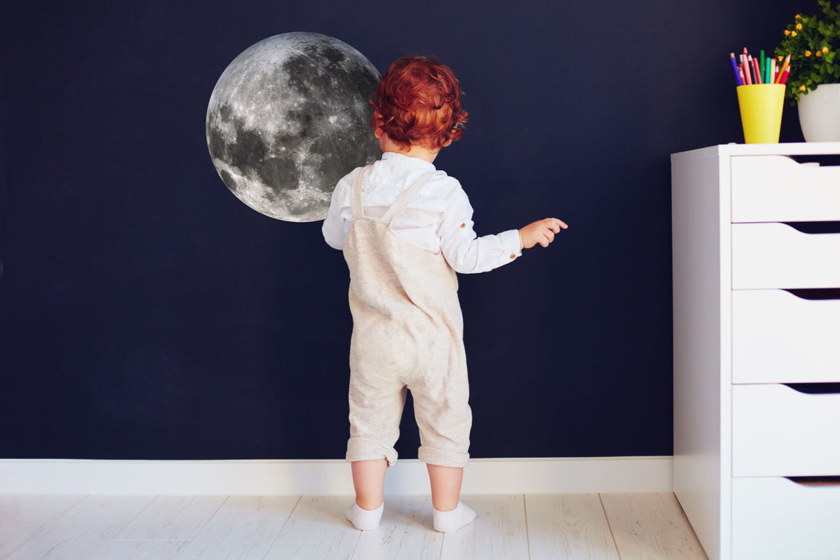 Full Moon Wall Decal - Moon Back Phase Sticker