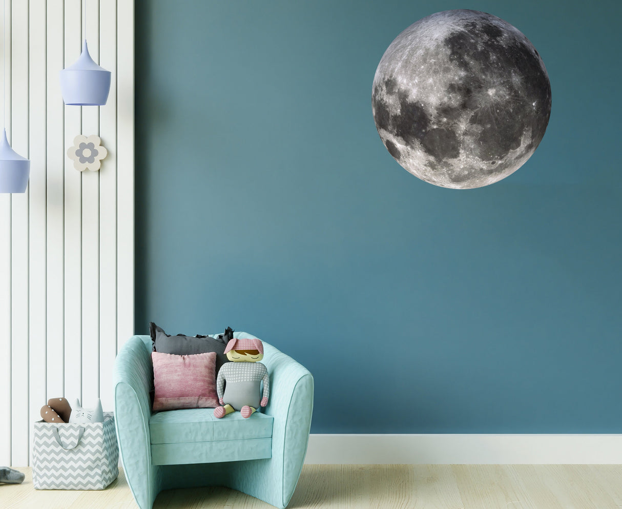 Täiskuu seinakleebis – Kuu tagumise faasi kleebis