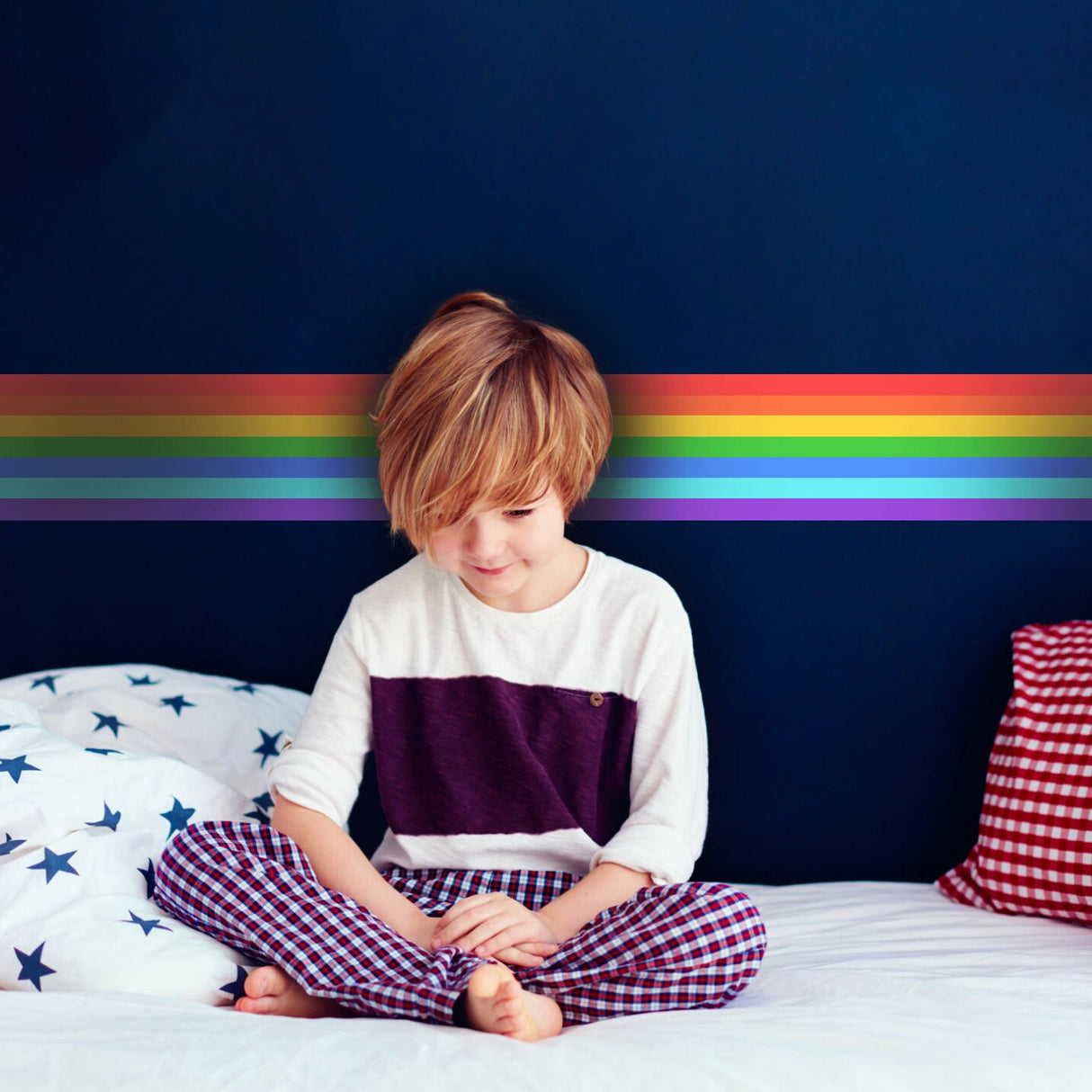 Rainbow Stripe Sticker - Birthday Party Border Strip Vinyl Decal Decoration For Nursery Baby Kid
