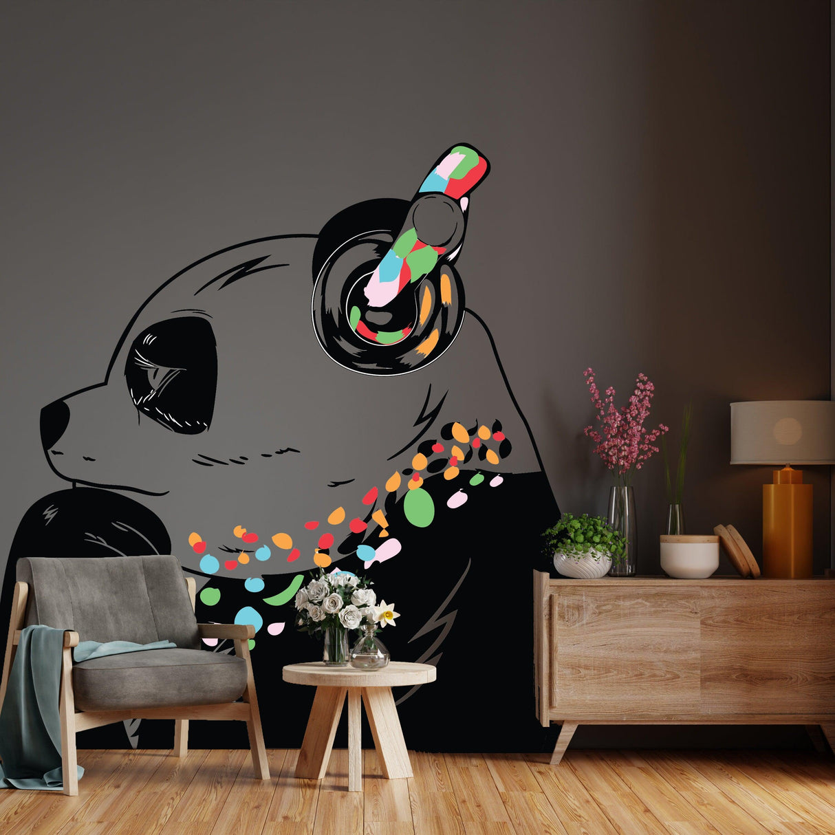 Panda Wall Sticker - Pandas Head Decal