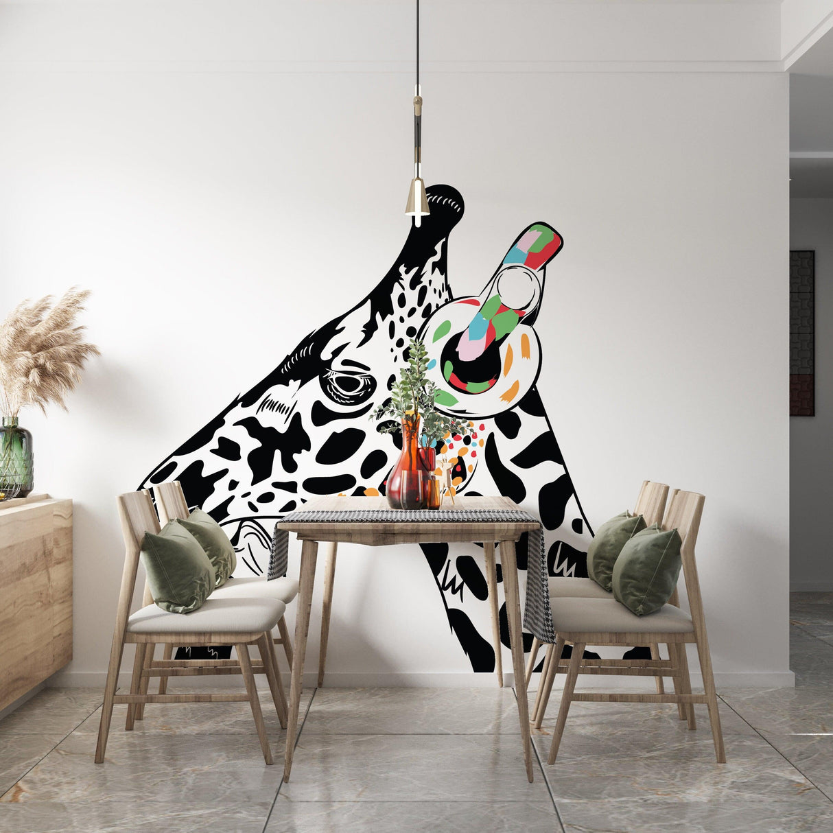 Thinking Giraffe Sticker - Inspired by Banksy Art Vinyl Dj Baksy Wall Decal - Decords