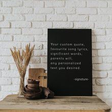 Load image into Gallery viewer, Customized Motivational Canvas Artwork, Personalized Uplifting Wall Art Canvas
