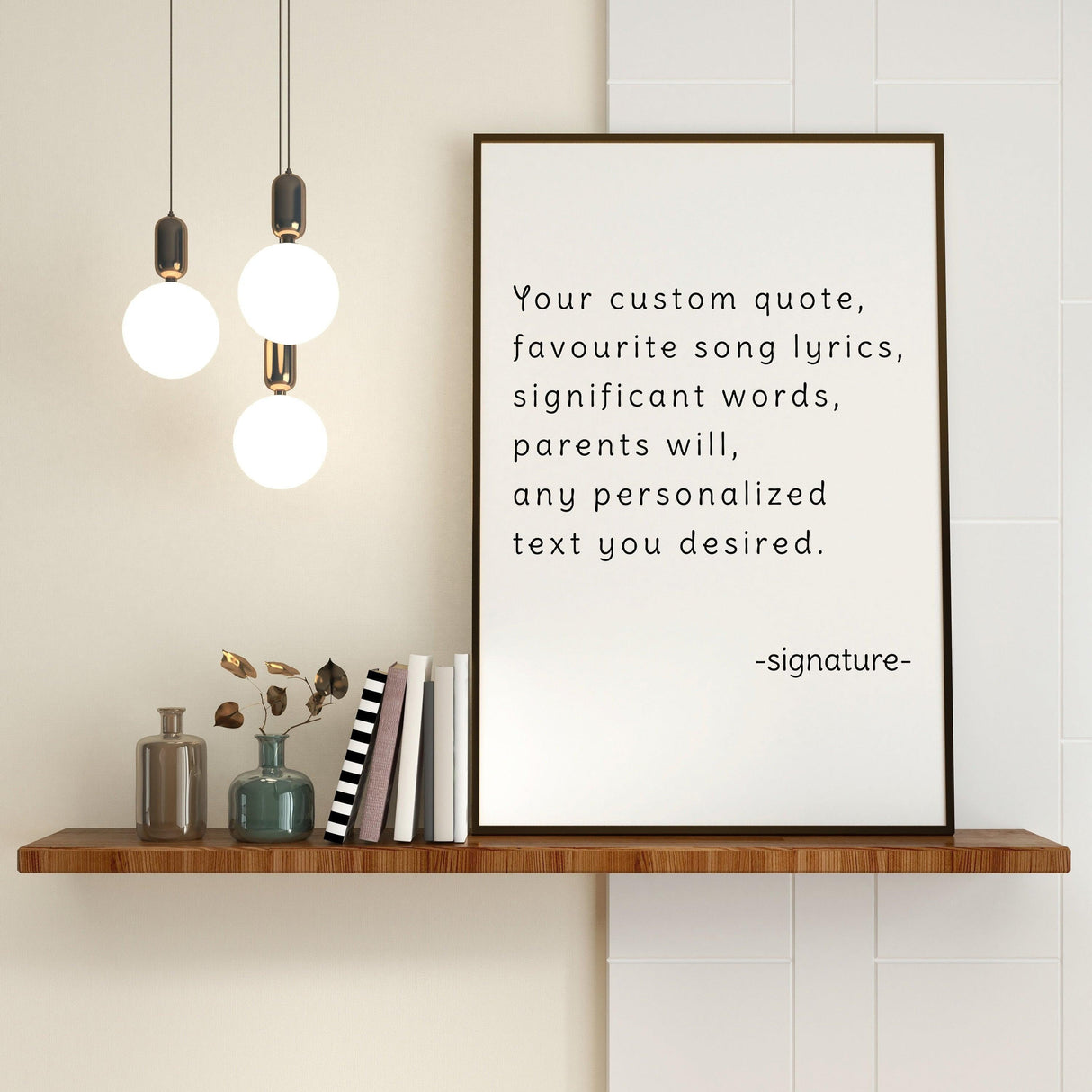 Custom Quote Poster Print - Personalized Motivational Positive Posters Wall Decor - Create Your Own Gift With Song Lyrics Text Print