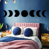 Moon Phase Wall Decor Sticker - Moon Phases Vinyl Decal - Decords