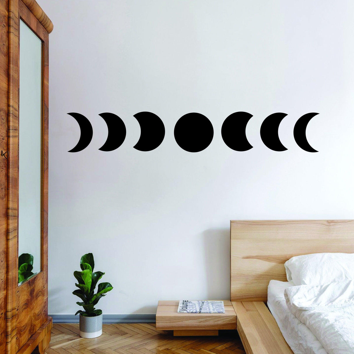 Moon Phase Wall Decor Sticker - Moon Phases Vinyl Decal - Decords