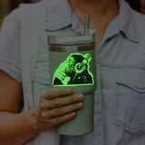 Glow in the Dark Monkey Laptop Vinyl Sticker - Glowing Music Decal For Macbook - Decords