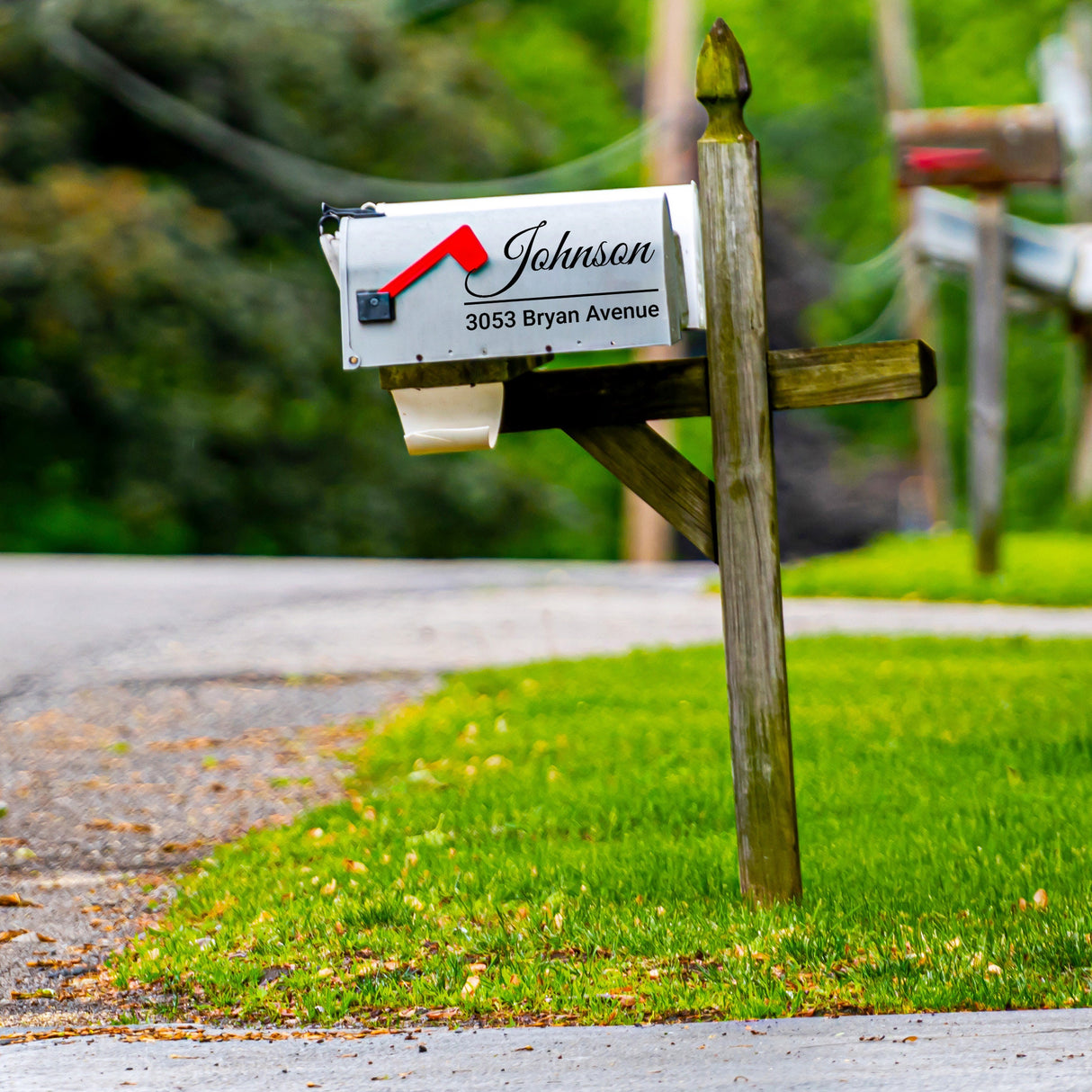 Personalized Mailbox Decal - Custom House Address Mail Box Vinyl Sticker