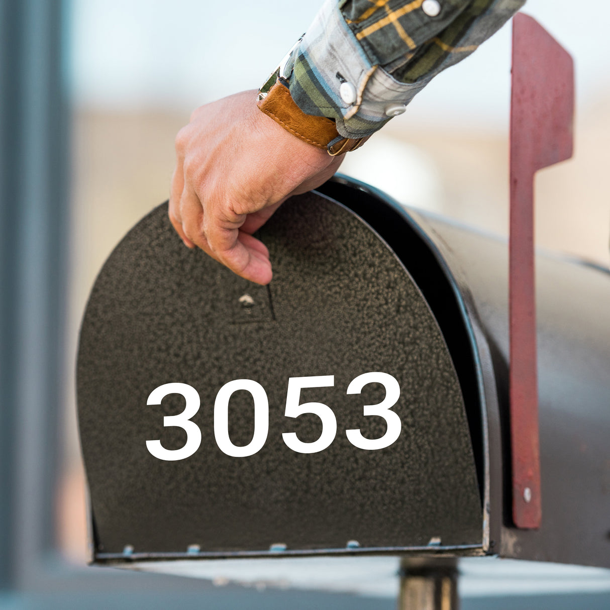 Isikupärastatud helkurpostkasti kleebis – kohandatud helkuriga maja aadressi postkasti vinüülkleebis