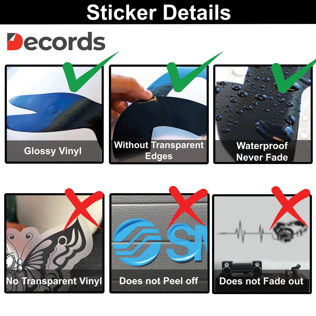 Car Body Vinyl Thin Line Stickers - Geometric Peel