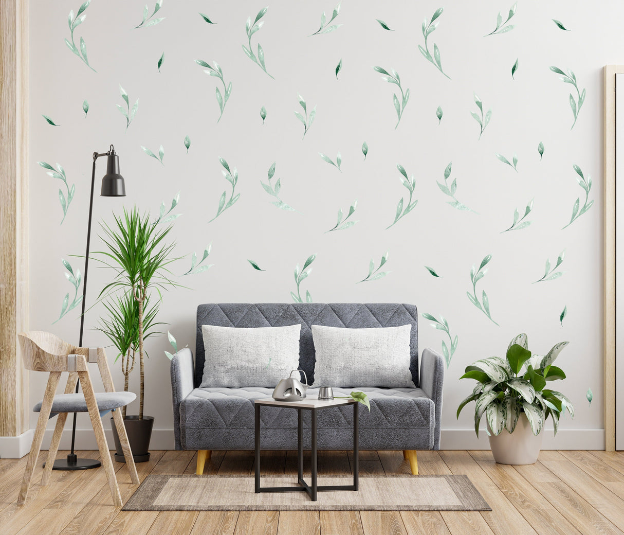 Olive Botanical Vinyl Wall Stickers: Redefine Your Area with Natural Sophistication