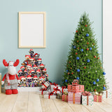 Naljakas jõulupuu seina vinüülkleebis – suurte koerte kleebisega kaunistus elutuba, lastetuba
