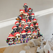 Load image into Gallery viewer, Canine Christmas Tree Wall Sticker - Whimsical Dog Themed Wall Decals for Holidays
