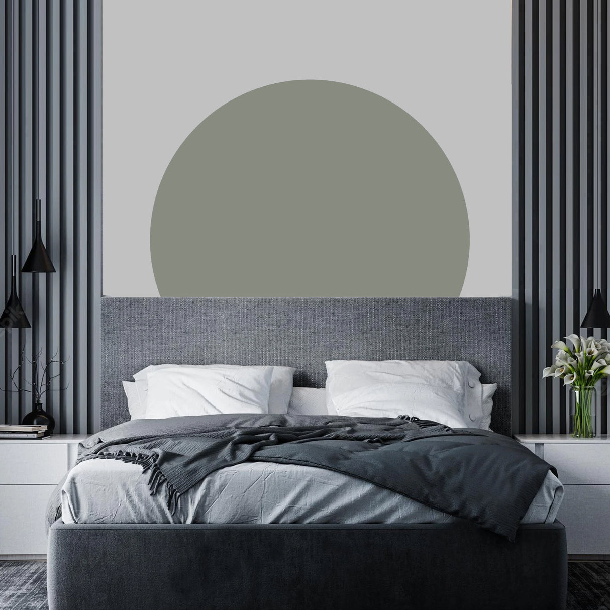 Scandinavian Style Circle Wall Sticker Decal for Interior Design