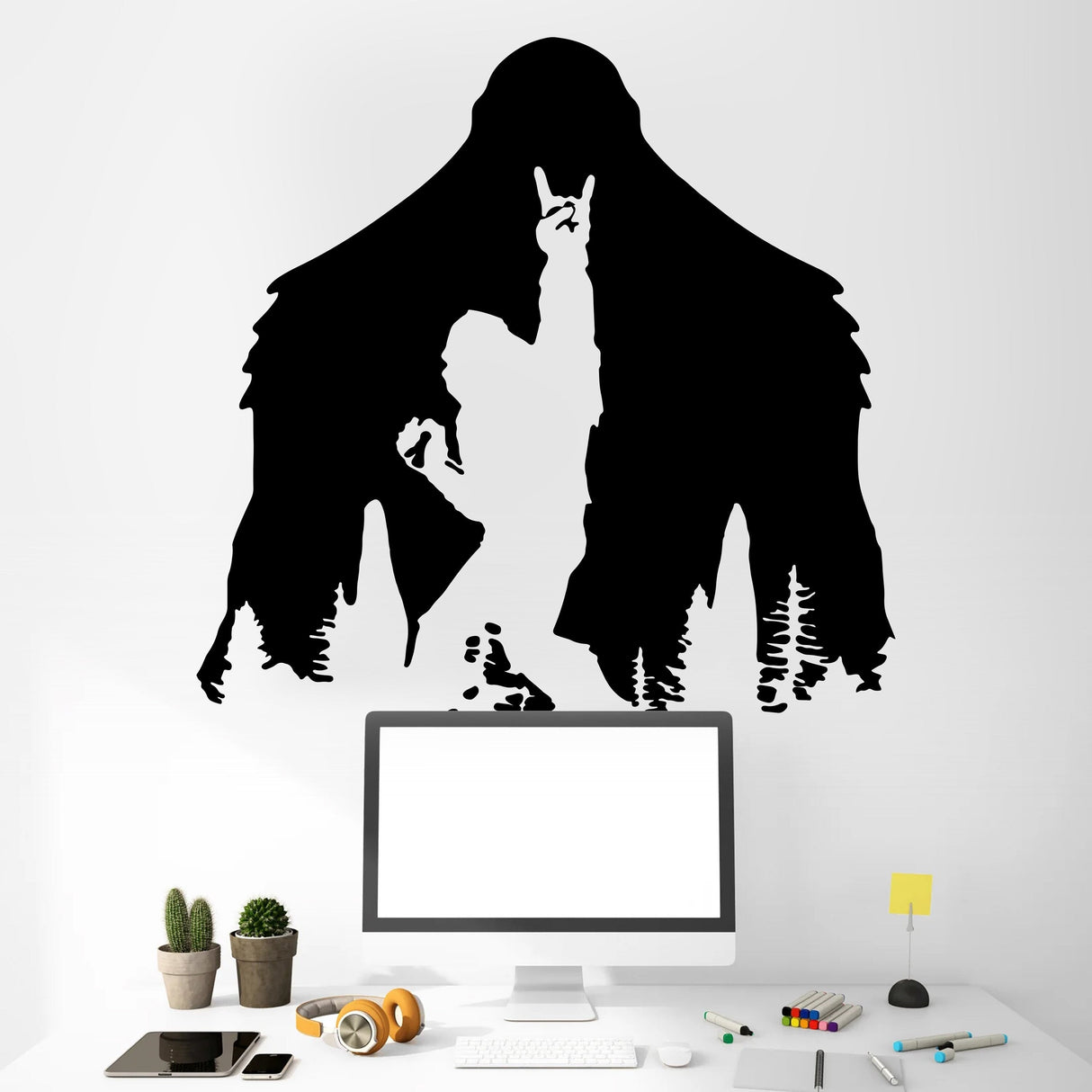 Intrigeeriv Yeti kleebis – mõistatuslik Bigfoot kleebis seinakunsti ja graafika jaoks