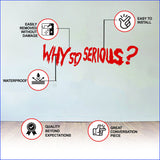 Why So Serious Joker Wall Vinyl Sticker - Evil Villain Truck Car Scary Quote Decal