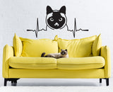 Siiami kassi seinakleebis – armas kasside vinüülist seinakleebis