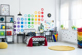 36x Rainbow Circle Wall Decals - Dots Stickers Room Decor