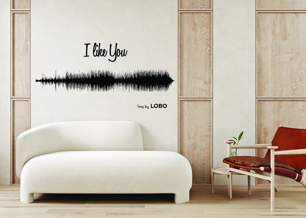 Custom Soundwave Wall Decor: Personalized Sound Wave Art Decal Online