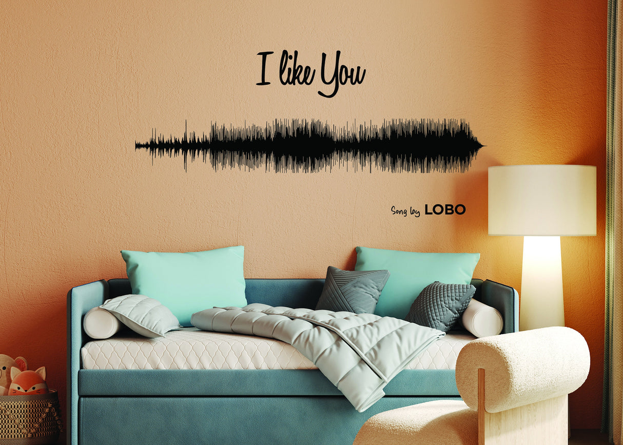 Sound Wave Art Wall Sticker - Personalised Soundwave Voice Decal