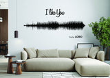 Sound Wave Art Wall Sticker - Personalised Soundwave Voice Decal
