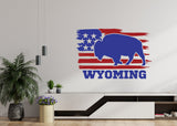 Rustikaalne Wyomingi osariigi seinakleebis – võluv kleebis teie siseseintele