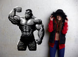 Gym Wall Decal Muscled Gorilla - Power Fitness Vinyl Sticker