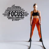 Motivational Gym Wall Decal - Fitness Workout Motivation Quote Sticker - Decords