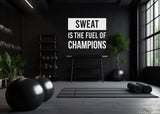 Jõusaalitsitaadi seinakleebis – Sweat on Fuel Fitnessi treeningu motivatsioonikleebis