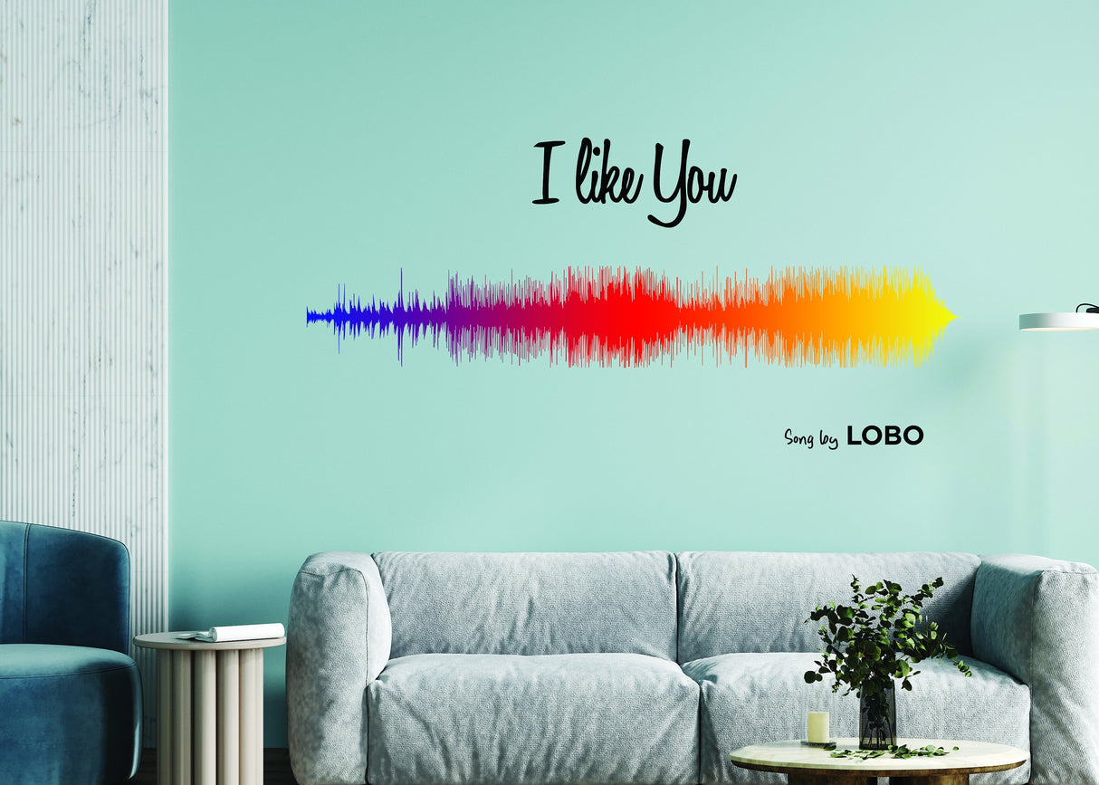 Custom Soundwave Wall Decor: Personalized Sound Wave Art Decal Online