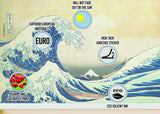 Kanagawa Wave tapeetkleebis – The Great Waves Jaapani ookeanikunsti vinüülist seinakleebis kodukaunistuseks