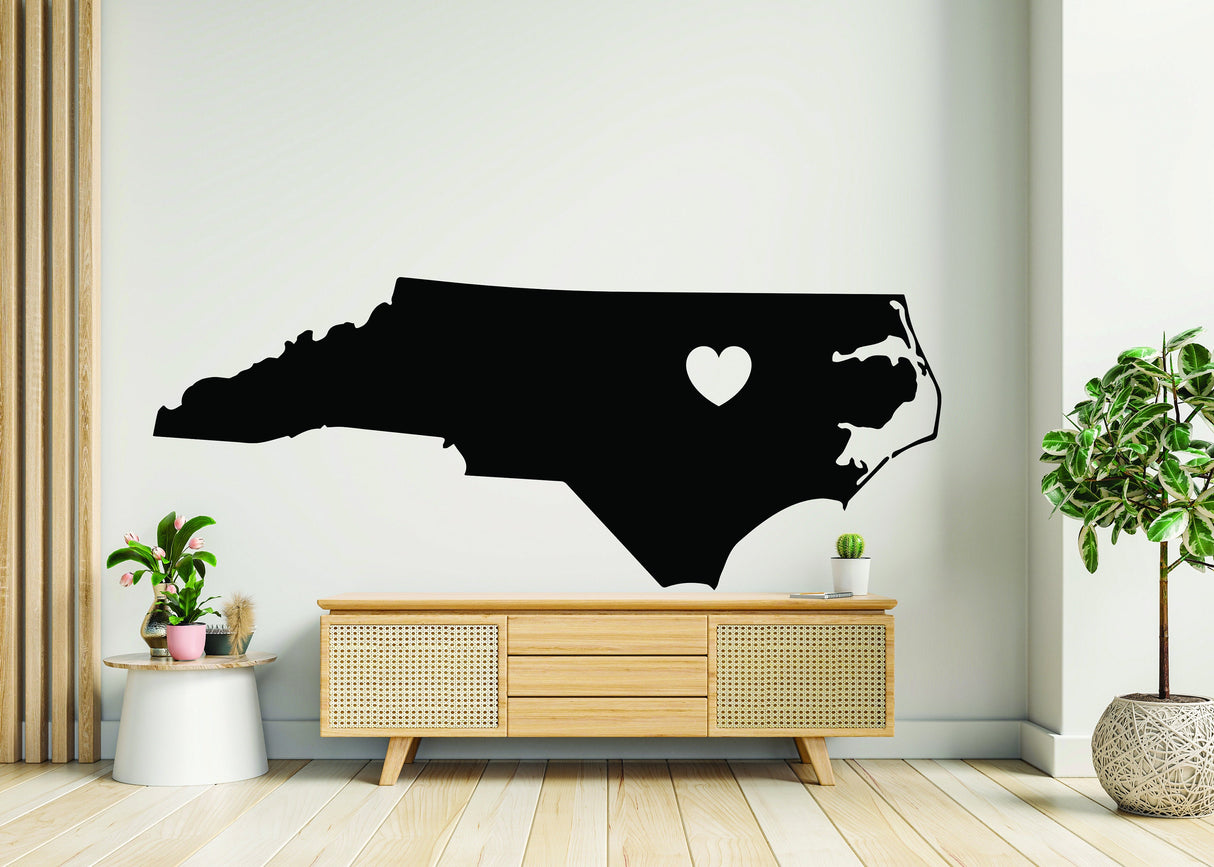 North Carolina Decal - NC State Love Wall Sticker