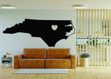 North Carolina Decal - NC State Love Wall Sticker