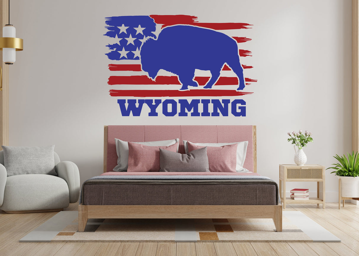 Wyomingi kleebis – Wyoming State Bulli seinakleebis