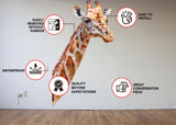 Giraffe Wall Decal - Playful Animal Stickers